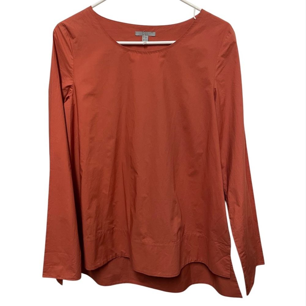 COS orange long sleeve blouse